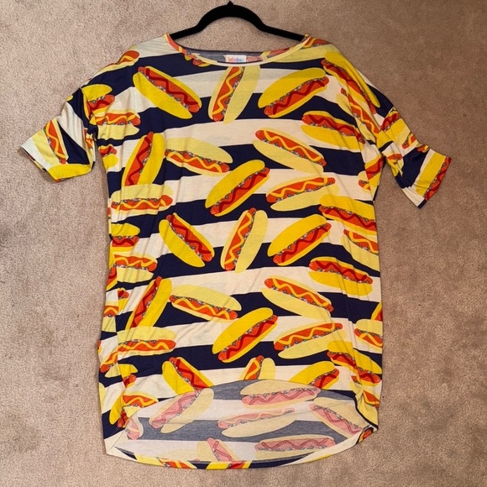 LuLaRoe Hot DogTunic Top
